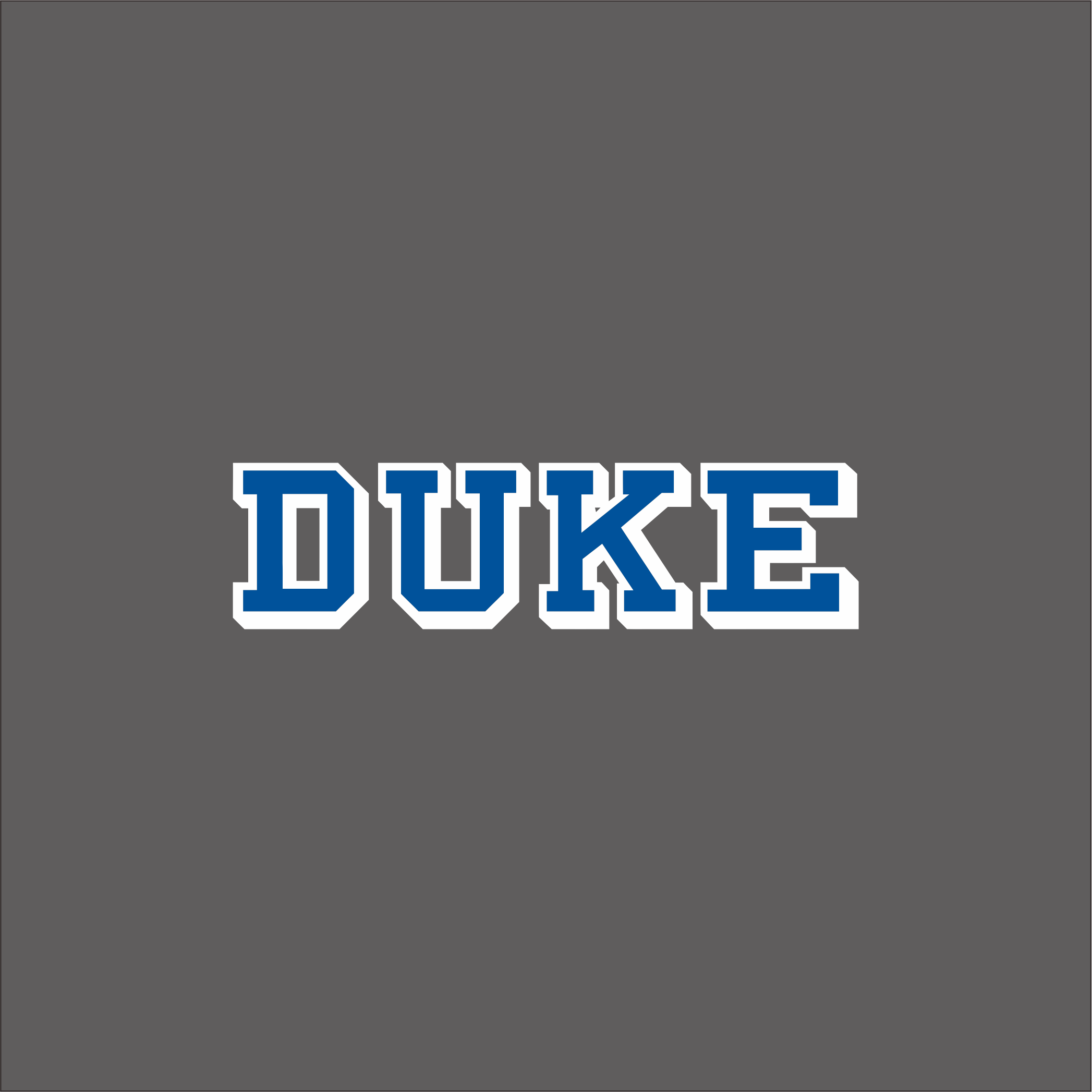 White Duke Blue Devils 1978-Pres Wordmark Logo diy DTF decal sticker